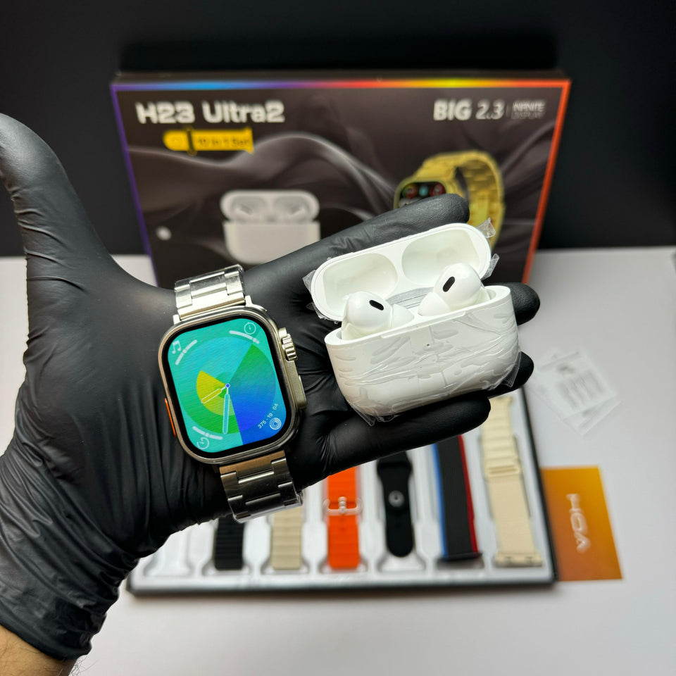 "H23 Ultra 2 Smartwatch 10-in-1 + Free Airpods"