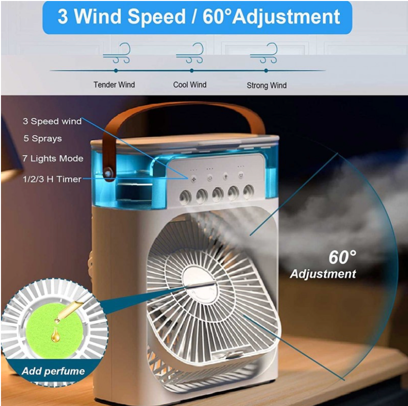 "Portable Mini Evaporative Air Cooler Fan"