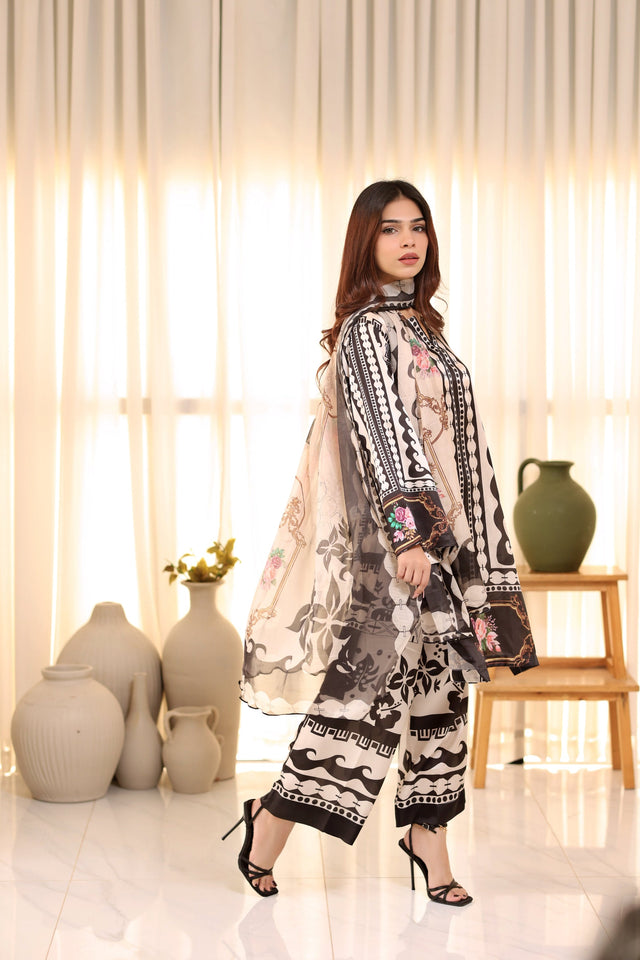 Stitched Printed 2PC (Black) Free shipping