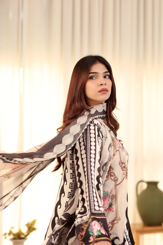 Stitched Printed 2PC (Black) Free shipping