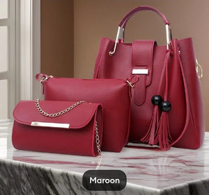 "3-Piece Ultimate Leather Handbag Set"