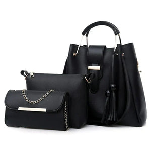 "3-Piece Ultimate Leather Handbag Set"