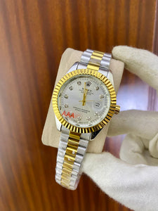 Rlx AAA Date stainless steel waterproof watch.