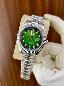 Rlx AAA Date stainless steel waterproof watch.
