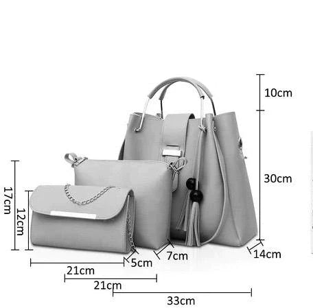 "3-Piece Ultimate Leather Handbag Set"