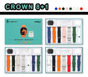 "CROWN 8+1 Smartwatch & Airbuds Combo"